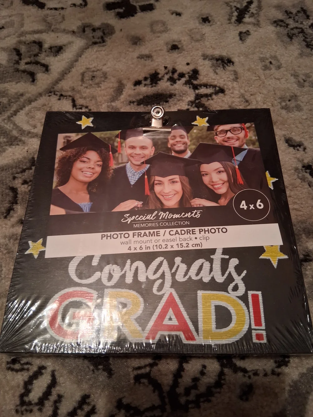 Special Moments 'Congrats Grad' 4x6 Photo Frame - Black, Multicolor